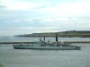 HMS Newcastle leaving the Tyne
